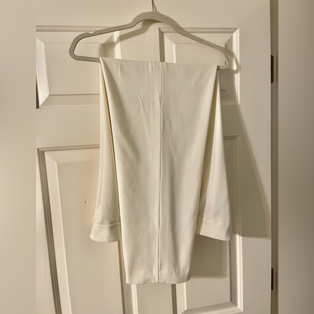 Talbots White, Women's 18L Stretch Pant with Flat Front and Side Zip